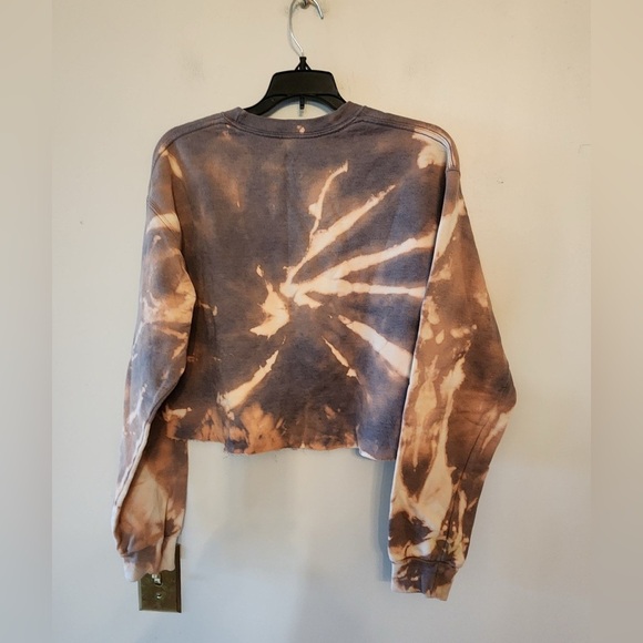 Fruit of the loom tie dye cropped sweatshirt size womens medium - Picture 2 of 3